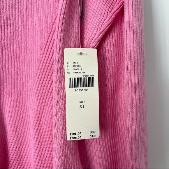 Anthropologie Long Sleeve Ribbed Sweater Midi Dress - Bubblegum Pink – Size XL - Picture 9 of 13